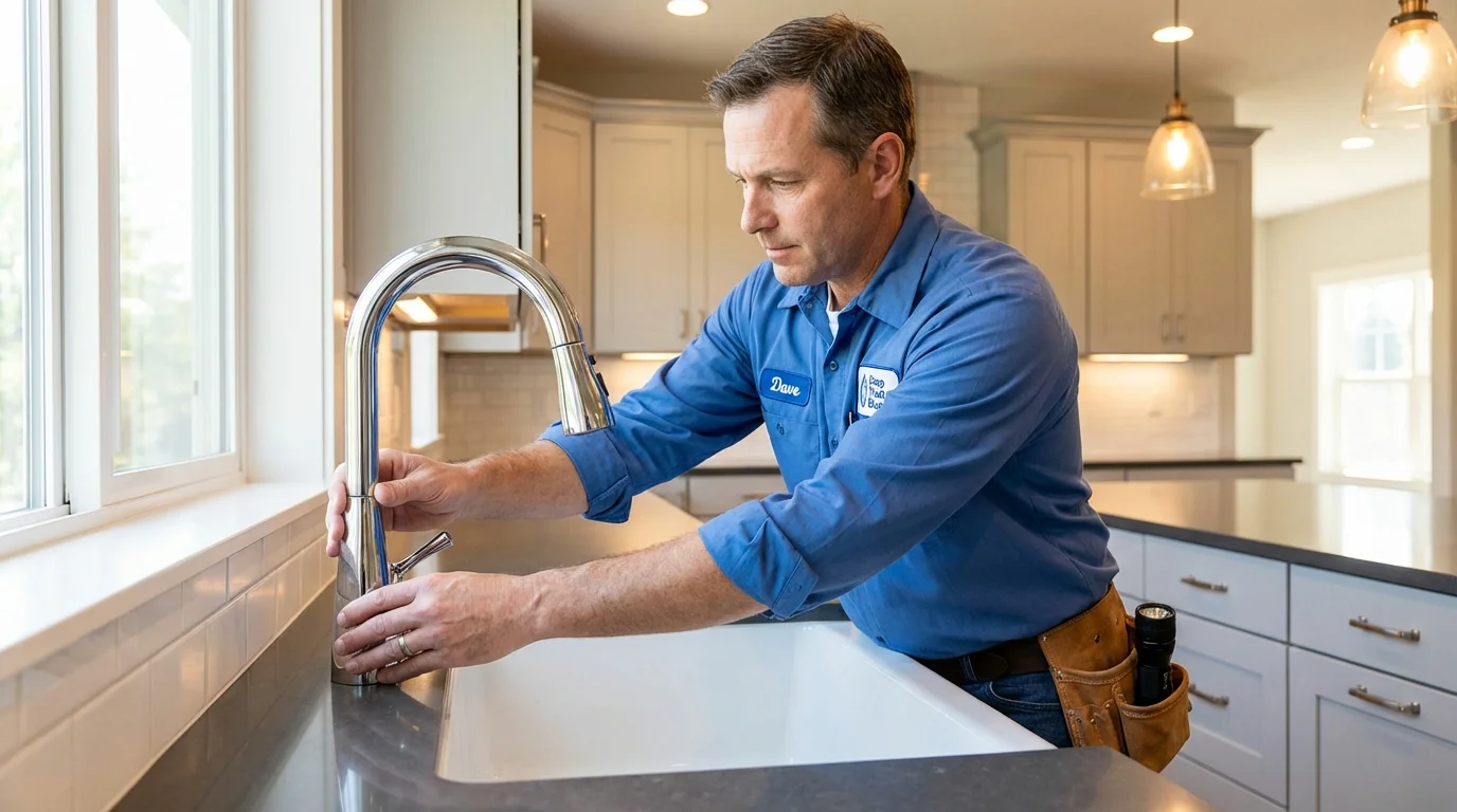 Kitchen faucet installation by Johns Plumbing LLC in Maize