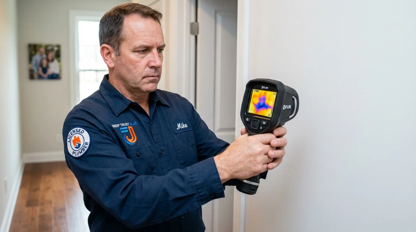 Thermal imaging leak detection by Johns Plumbing LLC in Maize